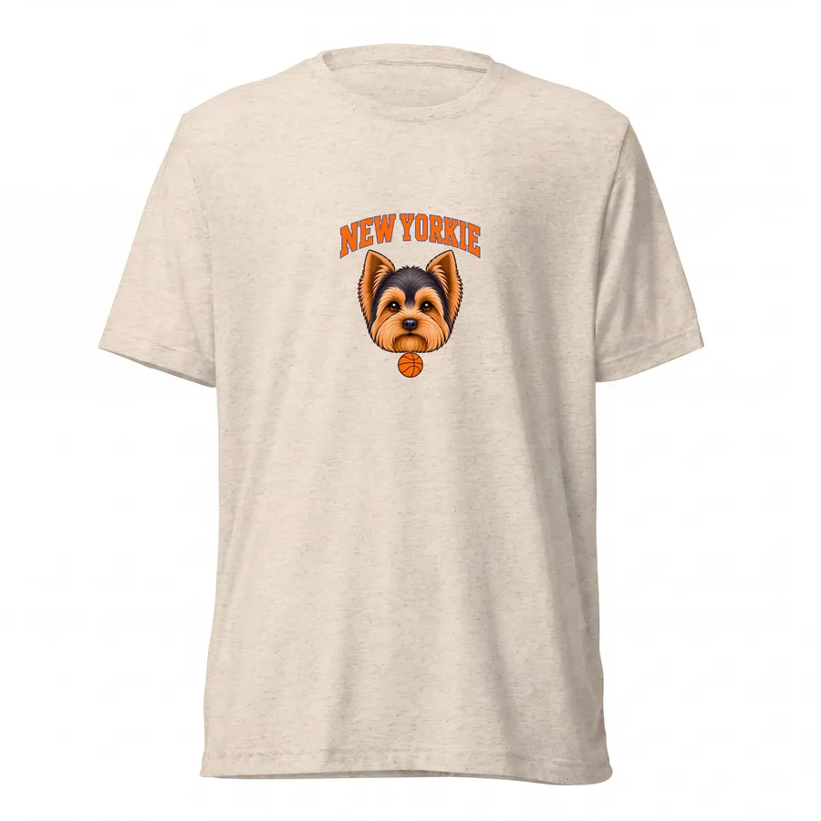 The New Yorkie Tee in Oatmeal