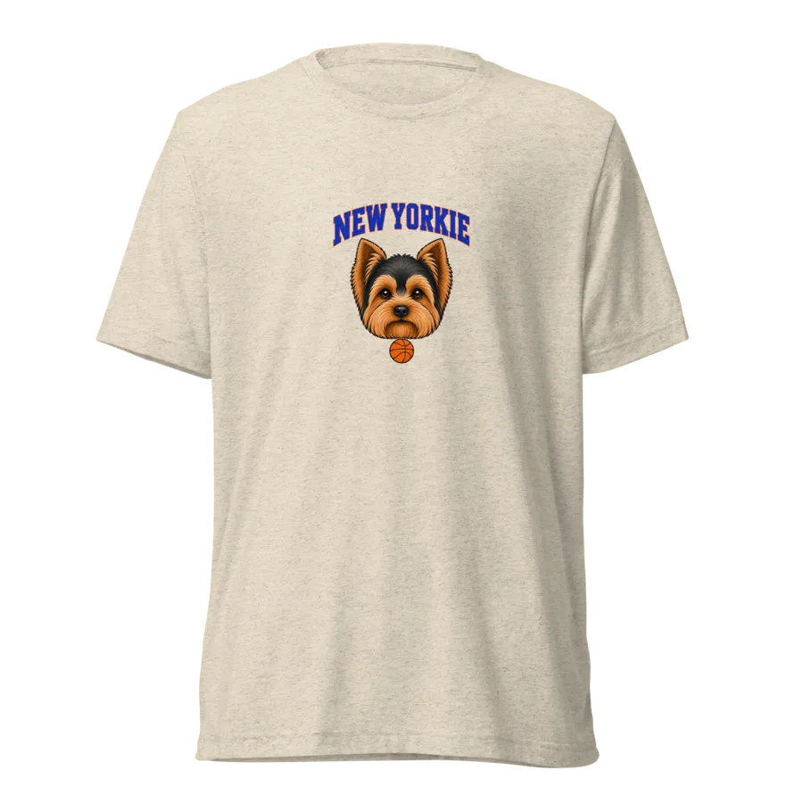 The New Yorkie Tee in Oatmeal