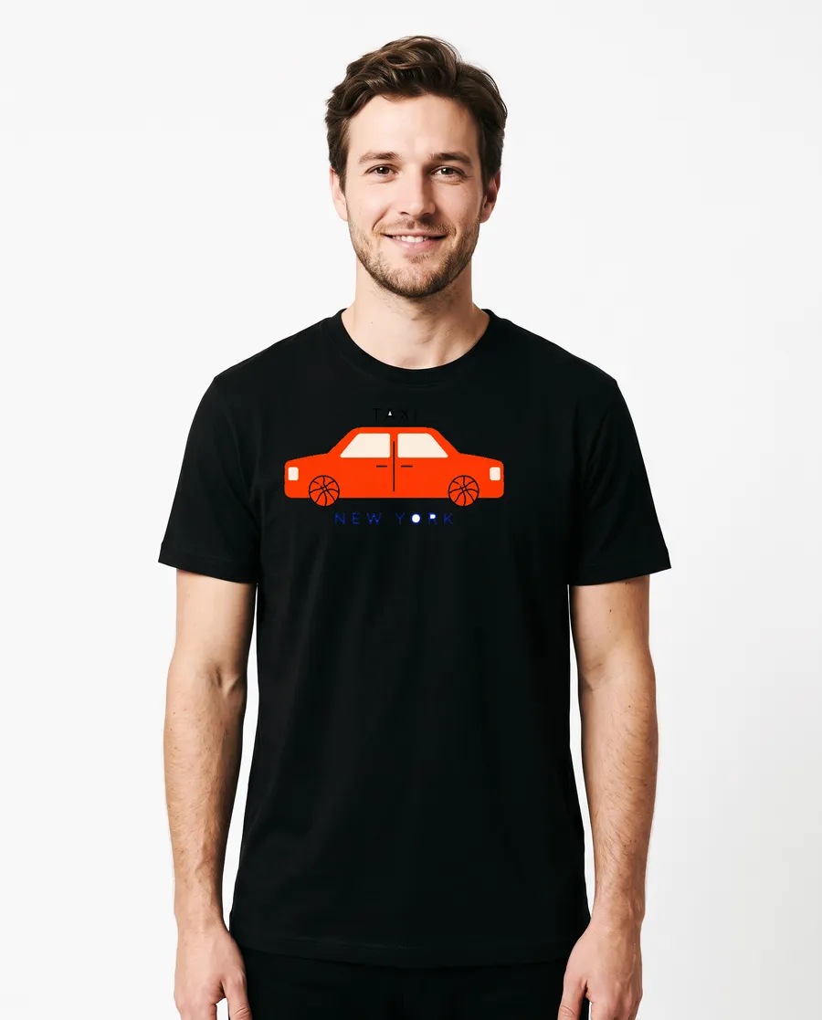 The Taxi Tee worn by a model, photo 1